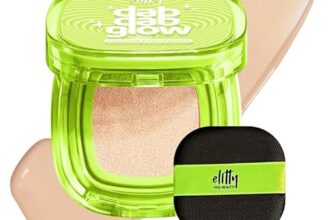 Elitty Cushion Foundation for Women, Buildable Medium to high Coverage Foundation for Glowing Skin | Lightweight | Water-resistant | Dewy Finish – 13 Gm | Vanilla Veil (light with pink undertone)
