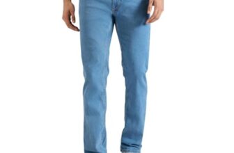 Men Blue Straight Fit Mid Rise Stretchable Jeans