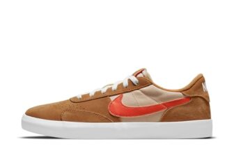Nike Mens SB Heritage Vulc Flax/College Orange-Oatmeal-White Skateboarding Shoes UK 8