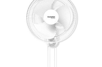 Crompton HISPEED Torpedo 400 mm Wall Mount Fan | 2100 RPM & 105 CMM | Easy Neck Tilt Mechanism | Superior Air Delivery | Smooth Oscillation | 2 Year Warranty | Black