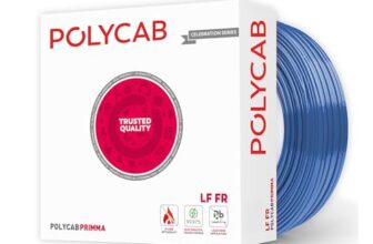 Polycab Primma 90m, 1sqmm. •Heat Resistant •Eco Friendly • Lead free PVC insulation •Mositure resistant •Flame Retardant •99.97% Electrolytic Grade Copper【Blue】