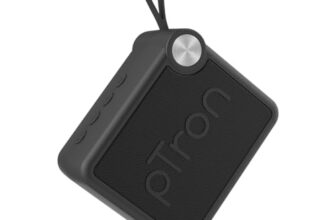 pTron Funk Rap 10W Mini Bluetooth Speaker with Pristine Sound, 8 Hours Playtime, Multi-Playback Modes-BT5.4/TF Card/USB, Front Metal Grill, Type-C Fast Charging, Multi-function Control Buttons (Black)