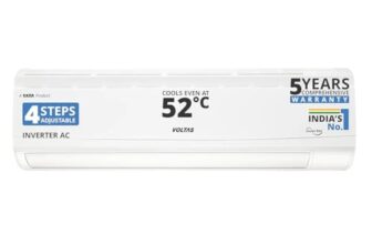 Voltas 185V Vectra CAR 1.5 ton 5 star,New star rated, inverter Split AC|4-IN-1 Adjustable modeHigh ambient Cooling-cools even at 52°C|Anti dust filter with Anti-microbial coating|Copper Coil|White