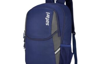 Safari Nudge Laptop Backpack for men & women, school bag for boys and girls, college bag, office bag, travel bag, 3 compartments, Bottle holder, Front pocket, Color Blue