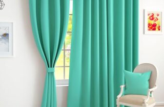 Story@Home 100% True Blackout Curtains Semi Long Door 8 Feet Set of 1, Solid Design | Room Darkening Curtain, Thermal Insulated Curtains for Living Room, Bedroom | (116 x 242 cm, Mint Green)
