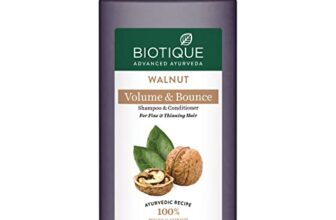 Biotique Bio Walnut Volume and Bounce Shampoo and Conditioner | For Fine and Thinning Hair| Volumizing Shampoo for Thin Hair |100% Botanical Extracts |340ml