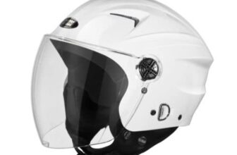 STUDDS RAY Super STUDDS RAY ISI Certified Open FACE Helmet for Men and Women with D – Ring Lock (White M)