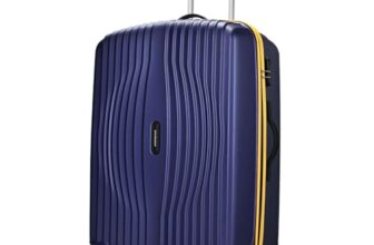 Aristocrat Vortex Plus | Check-in Trolley Bag, 75 Cm, Large Hardside Luggage | 8 Wheels, Combination Lock | Polycarbonate | 3 Year International Warranty | Midnight Blue