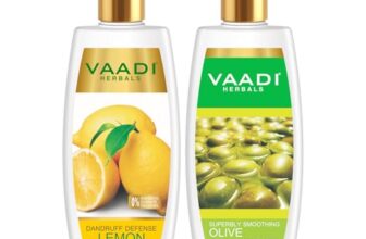 Vaadi Herbals Dandruff Defense Lemon Shampoo, 350ml with Olive Conditioner, 350ml