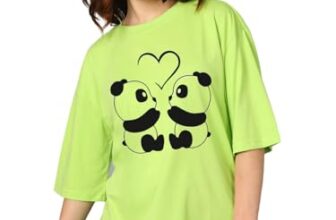 KOTTY Women’s Cotton Blend Printed Oversized T-Shirts