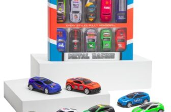Storio Mini Racing Metal Cars Set for Kids Pack of 10 | Pull Back Vehicles | Khilona Car Toy Set for Boys | Birthday Gift, Return Gift, Diwali Toys (Racing Cars)