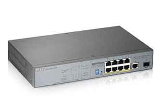 Zyxel GS1300-10HP 8 Port Gigabit 130W High Powered POE+ Unmanaged IP and CCTV Surveillance Switch | Rack/Wall Mount | 1 SFP+1 GbE