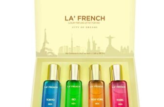 La French Luxury Perfume Gift Set for Men – 4 × 20ml | Spicy, Floral, Musk & Fresh Long-Lasting Fragrances | Premium Men’s Perfume Collection