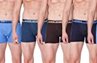 LUX VENUS Multicolor Trunks 100% Cotton Men’s (Colors & Print May Vary) (Pack of 5, 90 cm)