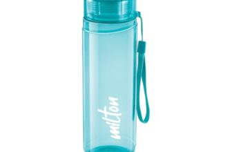 MILTON Hector 1000 Water Bottle, 1 Litre, Reusable Plastic Fridge Bottle, BPA Free and Leak Proof Bottle for Travel, Work, Pack of 1, Blue