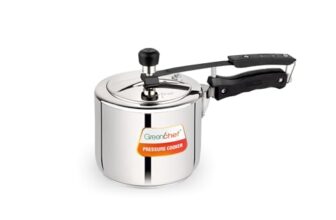 Greenchef Stainless Steel Inner lid pressure cooker 3 litre – Classic, ISI certified, Induction and Gas compatible, Glossy Finish, triply bottom, 5Year warranty