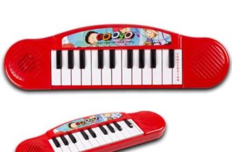 Gooyo GY-3725 Multi-Functional Portable Organ Mini Piano Keyboard Toy | Musical Toy for Kids | Electronic Keyboard Mini Piano | Red | 2xAA Battery (Not Included) | Musical Piano for Gifts