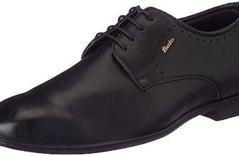 Bata Sandy E Men Formal Lace-up Shoes in Black Size- 7