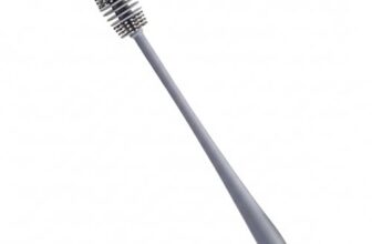 XML Bottle Cleaning Brush Silicone Long Handle for Baby Bottle, Water Bottle, Containers, Vase and Glass, Bottle Cleaner for Home and Kitchen Accessories Item Products (31-CM-Silicone-Grey-Brush)