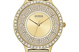 Guess Round 38mm Champagne Dial Analog Women Watch – GW0402L2