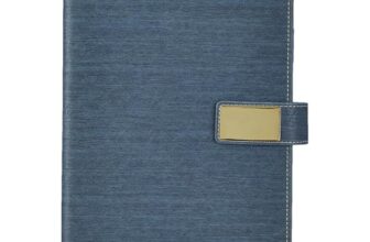 amazon basics Professional Undated Diary 2026 | Vintage Faux Leather Diary | 180 Pages | Card Holder, Document Holder, ID Card Holder, Pen Holder
