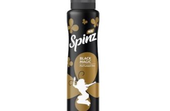 New Spinz Black Magic Perfumed Deo for Women, with International Fragrances for Long Lasting Freshness and 24 Hours Protection from Odour causing Bacteria, 200ml