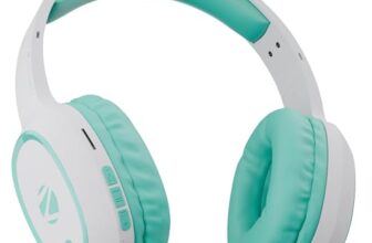 Zebronics Thunder (2026 Upgrade) Wireless Headphones, BTv6.0, True 60 Hrs Playback at 100% Volume(Upto 100 Hrs at 50%), 40mm Drivers,ENC, Gaming Mode, Dual Pairing, AUX & mSD,Rapid Charging(Sea Green)
