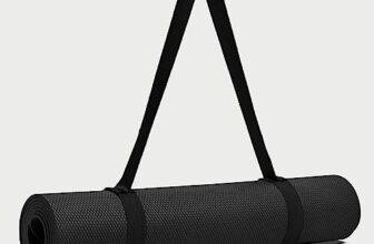 VFK by Yogarise Yoga & Exercise Mat, Anti-Slip Fitness Mat with Carry Strap for Home, Gym, Meditation, Pilates, Stretching & Floor Exercises, Lightweight Mat for Men, Women & Kids (Jet Black, 4mm)
