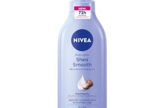 NIVEA Shea Smooth 600ml Body Lotion with Hyaluronic Acid & Deep Moisture Care | 72Hr Hydration | With Shea Butter | Non Greasy Formula for Smooth, Supple & Healthy Looking Skin | For Dry Skin