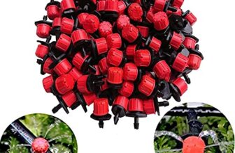 DIY Crafts 30x, Red Drip, Red Black Sprinkler for Fan Misting Kit Convert Connects Fan Water Mister Cooling Patio Breeze Misting Heat Down Umbrella,Patio,Pergola,Vestibule La(30x, Red Drip)