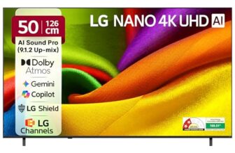 LG 126 cms (50 inches) NU87 AI Series Nano 4K Ultra HD Smart webOS VA LED TV 50NU870BPLA