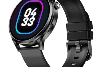 Boat Lunar Discovery Pro, 1.39″ Display, Premium Metal Build, Round Dial, Emergency SOS, Functional Crown, Multiple Sports Modes, HR,SpO2 & Sleep Tracking, Smart Watch for Men & Women (Active Black)