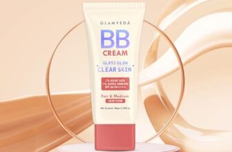 Glamveda BB Cream Lightweight Foundation | Fair & Medium Skin Tone BB Cream for Women With SPF 50++++ | Instant Spot Coverage | Light Make-up Glow | Non-Sticky & Waterproof | Colour Correction – 30g