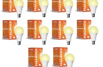 Halonix 9W B22 Yellow Led Bulb, Pack of 10