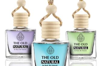 The Old Natural Car Freshener with Essential Oils Fragrance in Glass bottle with Wooden Diffuser Lid | Expressions, Mystic Berry and Mystery Car Freshener Combo Pack of Boxes (10 * 3ml)