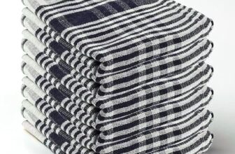 Urbane Home Pack of 6 Cotton Kitchen Cloth/Napkins | Fridge, Table, Kitchen Platform Cleaning & Roti Napkins | 16×26 Inches – Blue