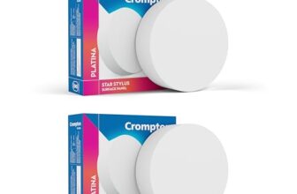 Crompton Platina Star Stylus Surface Panel 6W LED Round (Pack of 2, Natural White)