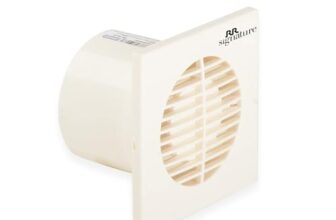 RR Signature Vento Axial 100 MM Exhaust Fan for Bathroom, Kitchen, and Office, Noiseless, Guard, and Anti-Rust Body (White), 3 Year Warranty