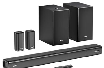 Mivi Nex 900 Dolby Audio Soundbar (New Launch)| 900W Signature Sound | 5.2 Channel Home Theatre System with Dual Subwoofers and Satellites | Nex Surround Sphere Tech | Bluetooth v5.3
