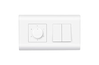 Wipro Northwest (Nowa) Switch Combo of 4M Plate + 1M 6A Switch x2 + 5 Step Fan Regulator, White (Kit 9)