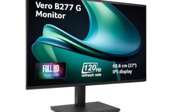 Acer Vero B277 G 27 Inch IPS FHD Monitor | 120Hz AdaptiveSync | ErgoStand Tilt/Swivel/Pivot/Height Adjust | TUV Low Blue Light | VisionCare 2.0 | HDMI + DP Ports | TCO/EPEAT Gold | 85% PCR Eco Design