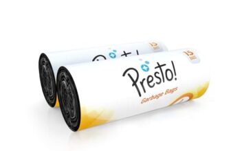 Presto! Garbage Bags, Large (24 X 32 Inches) – 15 Bags/Roll (2 Pieces, Black, Plastic)