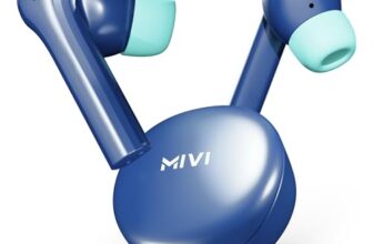 Mivi DuoPods Horizon TWS Earbuds, 60H Playtime, 13mm Bass Drivers, AI-ENC HD Calls, Gaming Mode, Bluetooth 5.3, Type-C Fast Charging, IPX4, Made in India