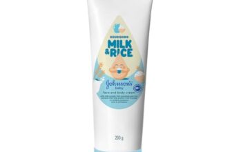 Johnson’s Milk + Rice Cream, with Milk extracts and Vitamin E to Replenish Moisture, pH Balanced, 200gm, White