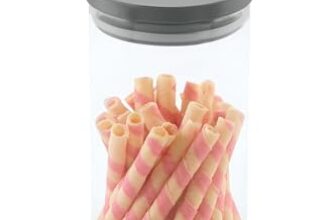 ATTRO Glassox Stack-O Borosilicate Round Glass Storage Jar with Airtight PP Lid – Odorless, Durable, and Safe Food Storage Jar Container- 1000ml