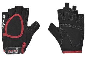 USI UNIVERSAL Origin Fitness Gym Gloves for Men & Women, Workout Powerlifting, Microfiber, Padded Palm & Silicon Tab Closure Weight Lifting (Medium, Grey)