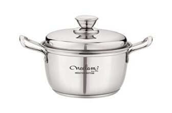 Neelam Conical Sauce Pot with Induction Bottom, 14 cm – Durable and Efficient Saucepan for Cooking, Stainless Steel, Ideal for Sauces, Soups, Compatible with Induction Stoves