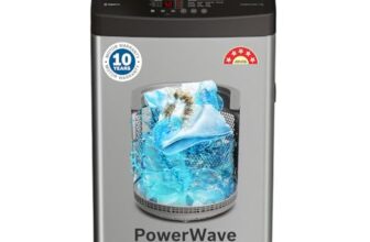 Bosch 7 kg 5 Star Fully Automatic Top Loading Washing Machine (WOE70AH0IN, PowerWave Wash & in-built Dual Lint Filter, Stainless Steel VarioDrum with 5 fin Pulsator, Water Save, Eco Wash, Med Grey)