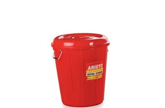 Aristo Multipurpose Plastic Storage Bucket 50 LTR (Red), (45(D) x 53CM)