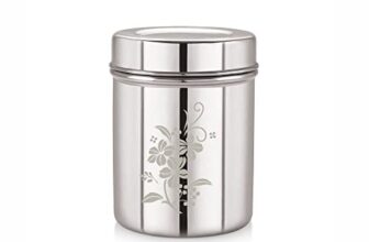 Neelam Stainless Steel 12, 22 Gauge Lazer Etching Deep Dabba, Utility Canisters, Storage Containers, Ideal for Storing Food, Durable Quality, Perfect for Daily Uses, Durable & Elegant Storage, 1900 ml